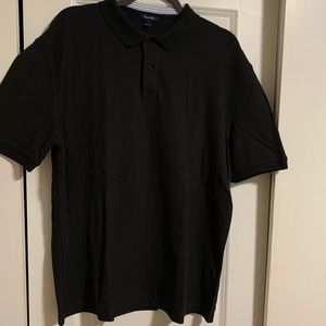 Black golf polo